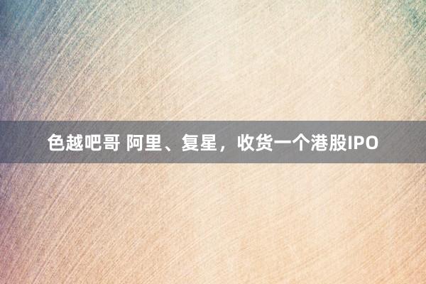 色越吧哥 阿里、复星，收货一个港股IPO