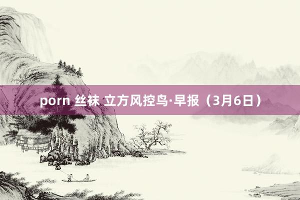 porn 丝袜 立方风控鸟·早报（3月6日）